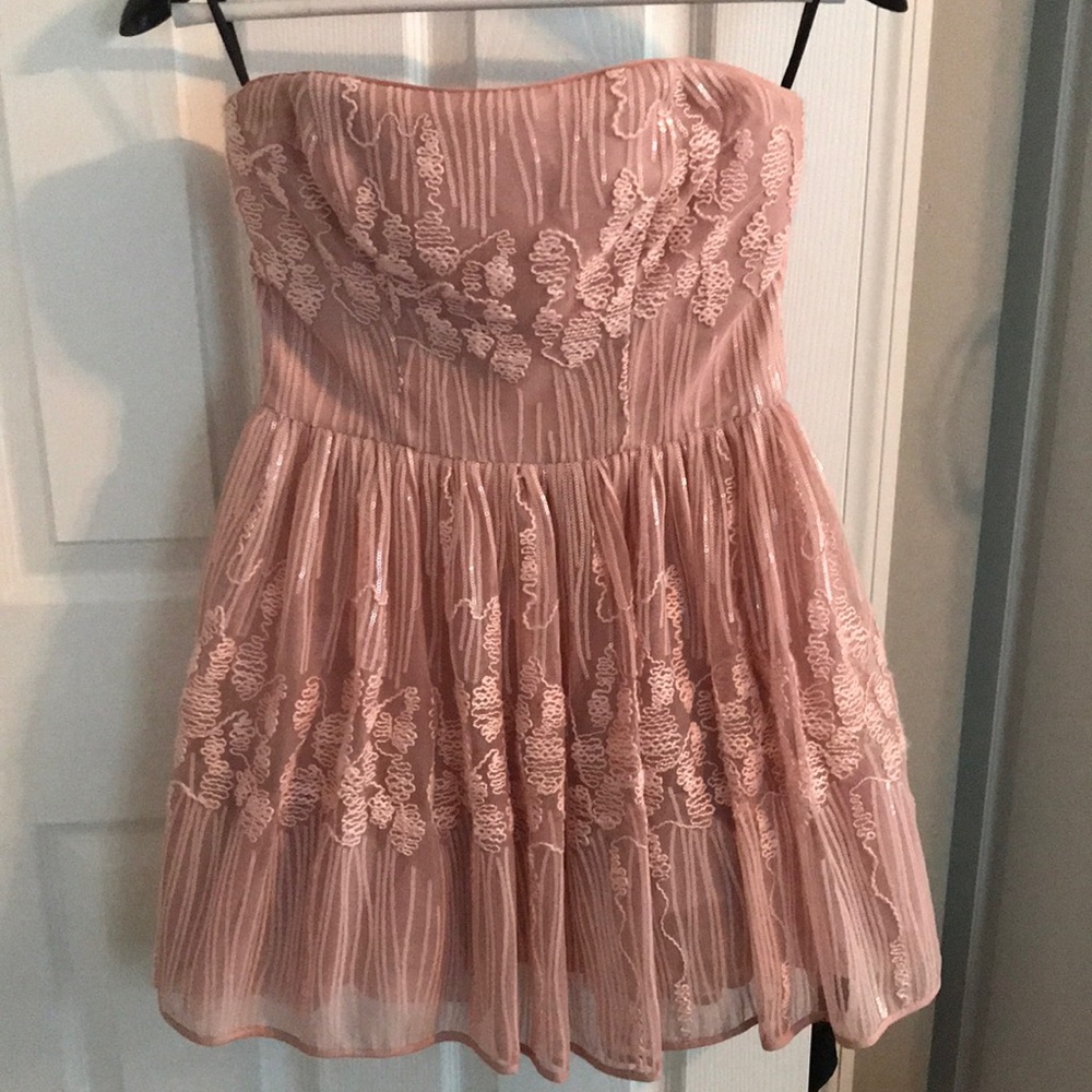 Bebe Pink Sequin Dress